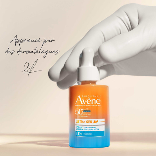 AVENE SOLAIRE UTRA SPF50+ : Sérum hydratant anti-UV et lumière bleue
