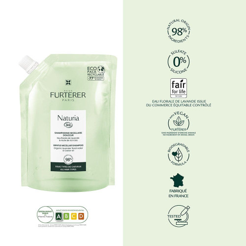 Furterer Naturia Shampooing Bio Douceur 400ml, Tous Cheveux