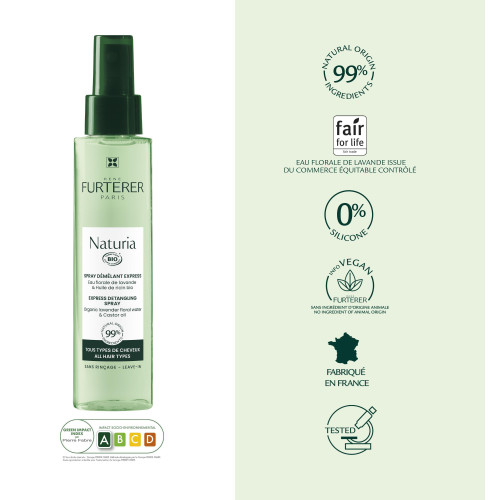 Furterer Naturia Spray Démêlant Bio 200ml - Démêlage Instantané