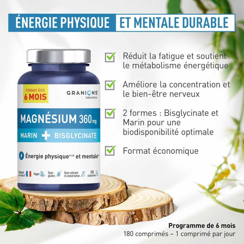 Double Magnésium 360 mg 180 comprimés