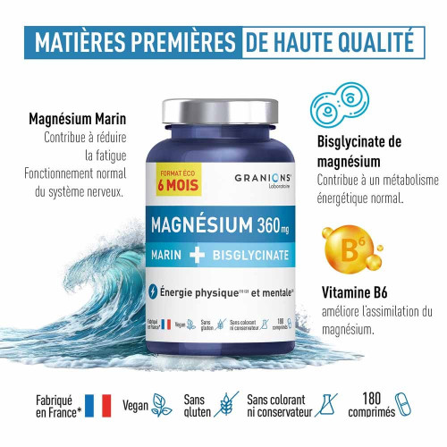 Double Magnésium 360 mg 180 comprimés