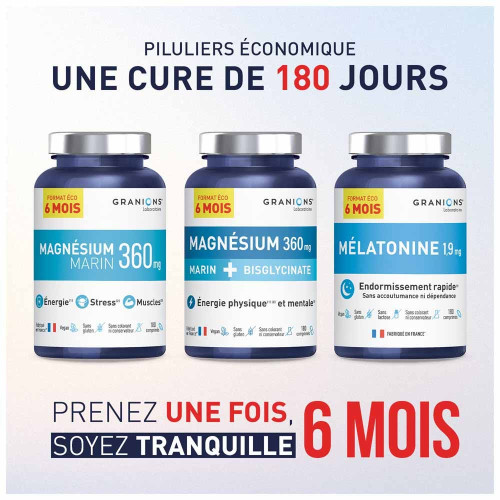 Magnésium Marin 360 mg 180 comprimés