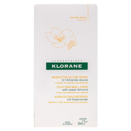 Klorane Bandelettes Cire Froide Amande Douce 6 unités