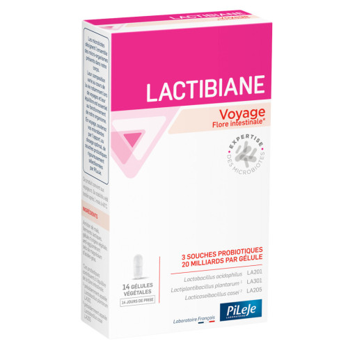 PILEJE Lactibiane Voyage 14 Gélules - Soutien Digestif Efficace