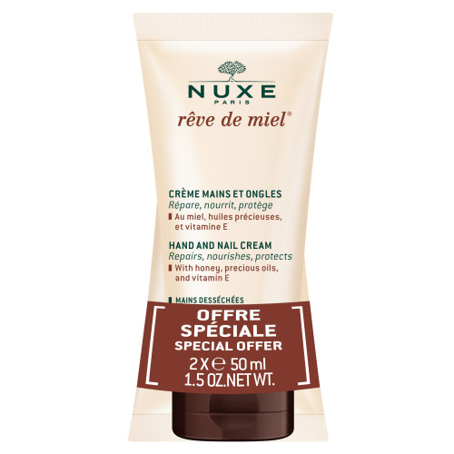 NUXE Rêve de Miel Mains Ongles 2x50ml - Hydrate Répare Fortifie
