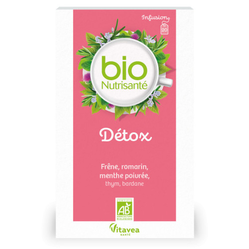 Infusion Bio Détox Nutrisanté 20 Sachets - Élimination et Éclat Teint