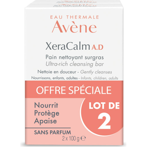 AVENE Xeracalm AD Pain Nettoyant 100g - Apaise Peaux Sèches