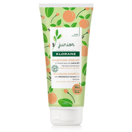 KLORANE Junior Shampooing Démêlant Pêche 200ml - Doux et Tolérant