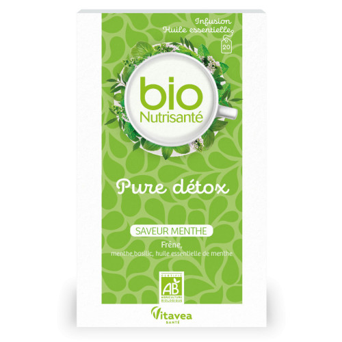 Infusion Détox Bio Nutrisanté 20 Sachets - Purifie et Rafraîchit
