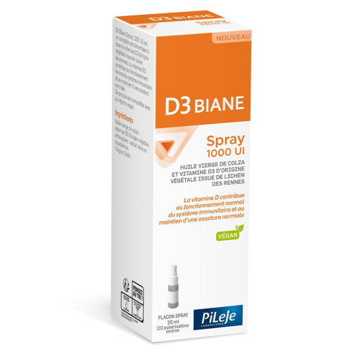PILEJE D3 Biane Spray 20ml - Vitamine D pour Immunité Renforcée