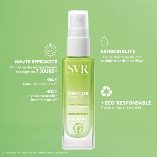 SVR SEBIACLEAR Serum 30ml - Réduit Acné et Rides