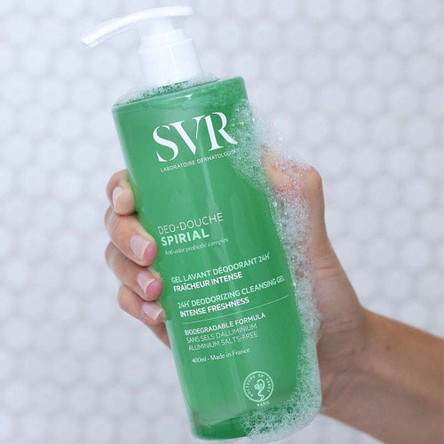 SVR SPIRIAL Déo-Douche 400ml - Protection 24H, Peaux Sensibles