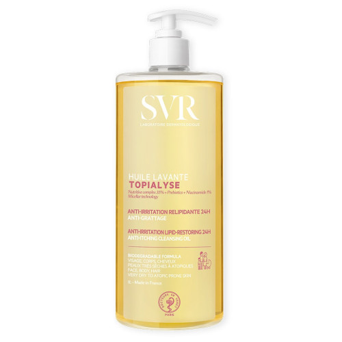 SVR TOPIALYSE Huile Lavante 1000mL - Apaisante et Nourrissante