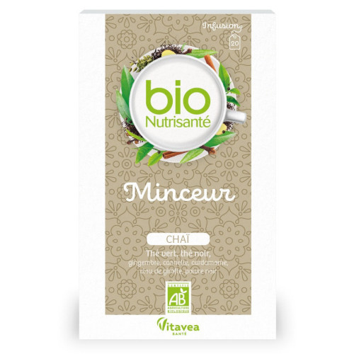 Infusion Bio Minceur Nutrisanté 20 Sachets - Aide Perte de Poids