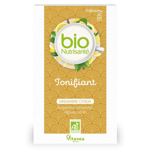 Nutrisanté Infusion Bio Tonifiant 20 Sachets - Énergie et Vitalité