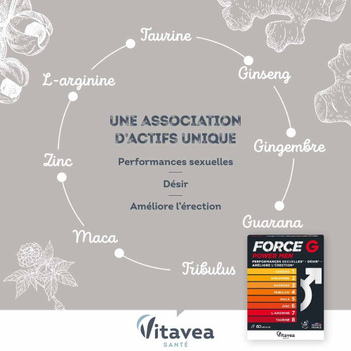 Nutrisanté Force G Power Men 60 Gélules - Booster Performance Sexuelle