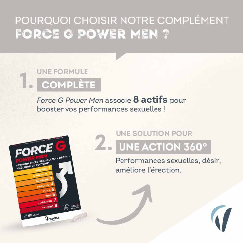 Nutrisanté Force G Power Men 60 Gélules - Booster Performance Sexuelle