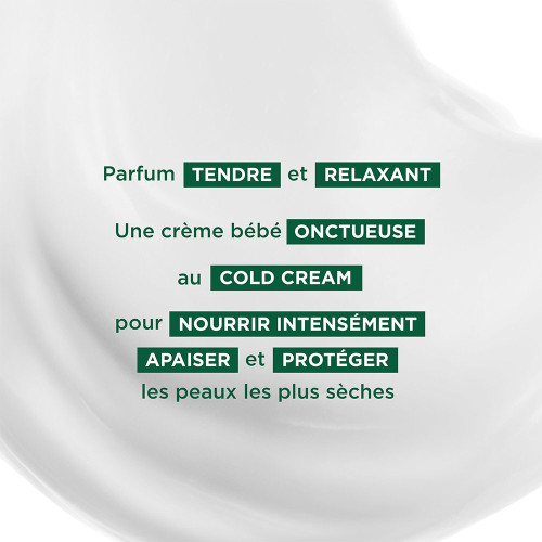 Klorane Bébé Crème Nutritive 125ml - Apaise et Protège Peau Sèche