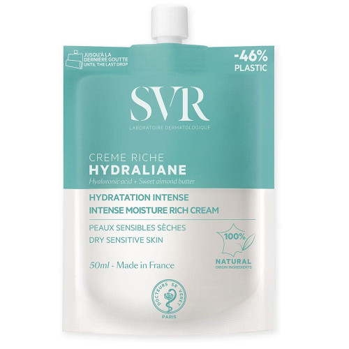HYDRALIANE - Crème Riche Hydratation Intense - Visage - Peaux Sensibles Sèches, 50 ml