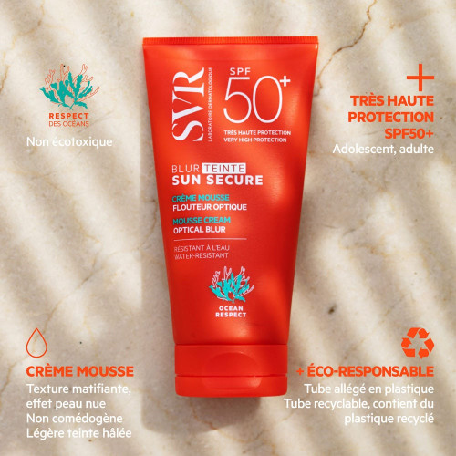 Sun Secure Blur Crème Mousse Flouteur Optique SPF50+ Teinté 50 ml