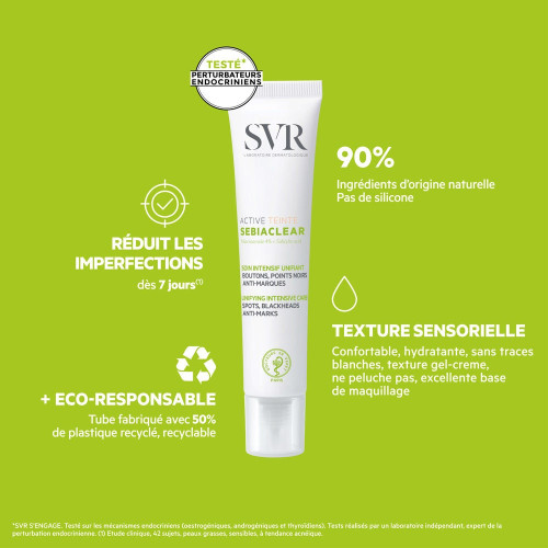 SVR Sebiaclear Active Teinté 40 ml - Unifie et corrige imperfections