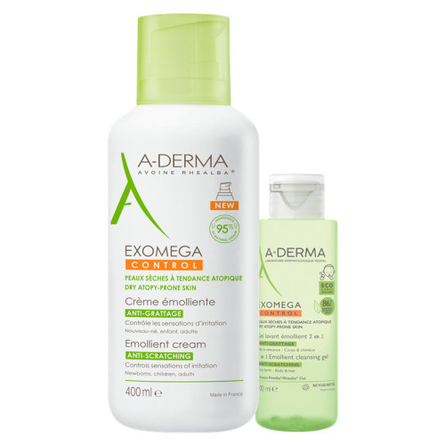 ADERMA Exomega Control 400ml - Apaise et nourrit peaux atopiques