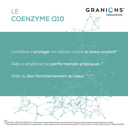 GRANIONS Coenzyme Q10 120mg - 30 Gélules - Boost Energie