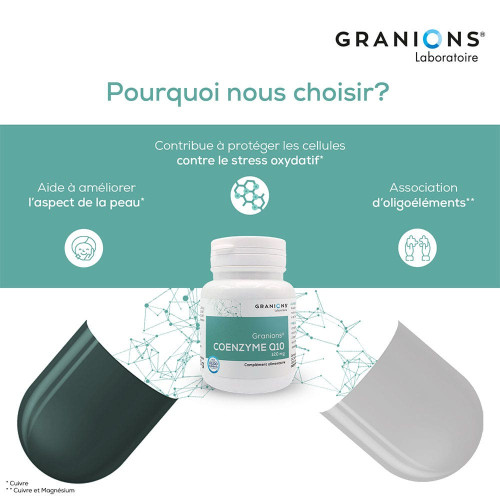 GRANIONS Coenzyme Q10 120mg - 30 Gélules - Boost Energie