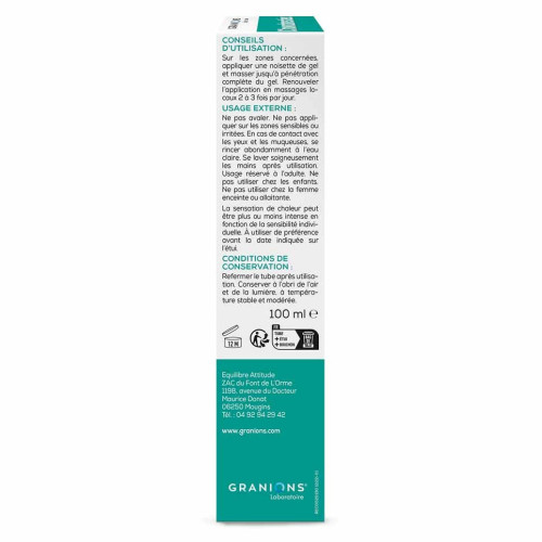 Gel Chondrostéo+ Granions 100ml - Soulage Douleurs Articulaires
