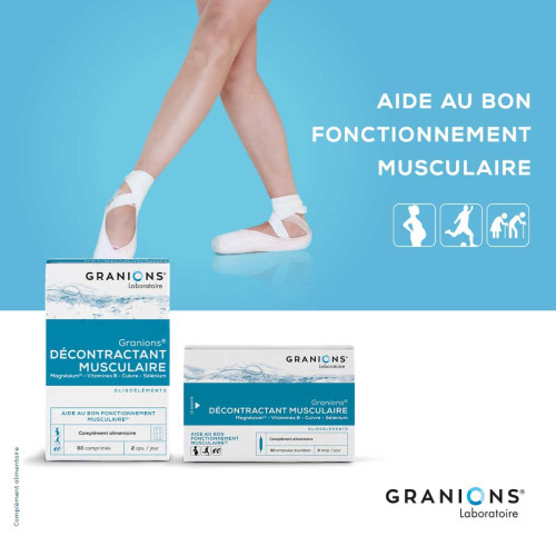 GRANIONS Décontractant Musculaire 30 Ampoules - Soulage Crampes