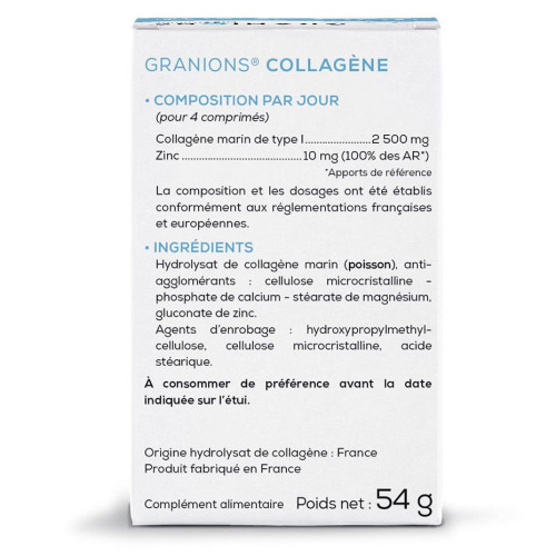 GRANIONS Collagène 60 Comprimés - Peau Élastique Moins de Rides