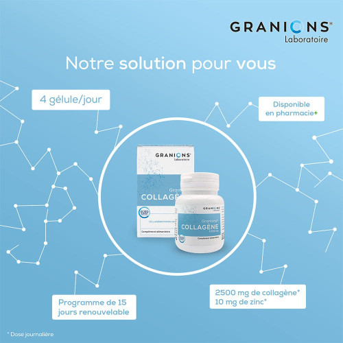 GRANIONS Collagène 60 Comprimés - Peau Élastique Moins de Rides
