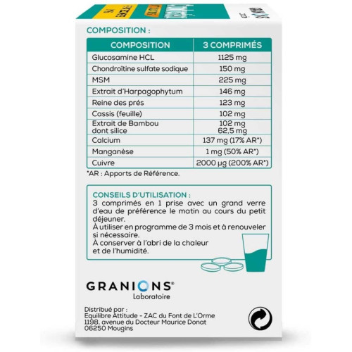 GRANIONS Chondrostéo+ 90 Comprimés - Souplesse Articulaire