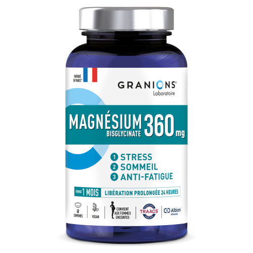 GRANIONS Magnésium 60 Comprimés pour Stress et Sommeil
