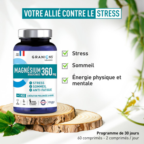 GRANIONS Magnésium 60 Comprimés pour Stress et Sommeil