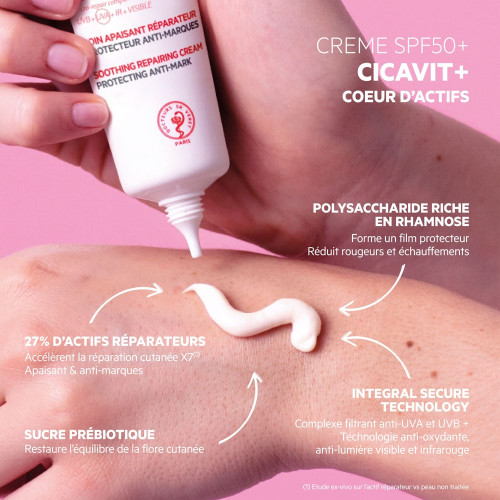 SVR Cicavit+ Crème SPF50+ 40ml - Soin Réparateur Protecteur