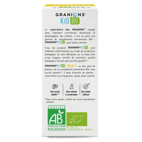 GRANIONS Enfant Immunité 125ml - Boostez la santé de vos enfants avec