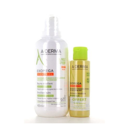 ADERMA Exomega Control Baume 400ml + Huile Offerte