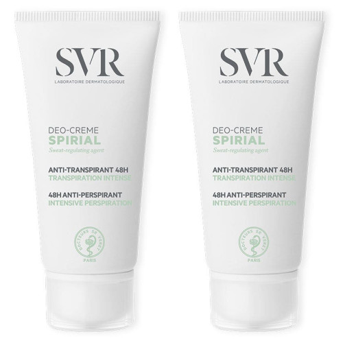 SVR Spirial Déo-Crème 2x50ml - Anti-Transpirant Intense 48H