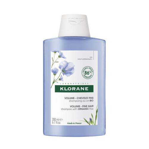 KLORANE Shampooing Lin Bio 200ml - Volume Aérien Cheveux Fins