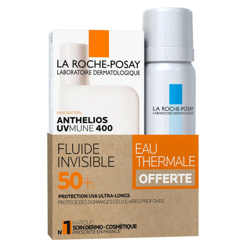 Fluide invisible uvmune 400 avec parfum spf50+ 50ml + eau thermale 50ml offerte Anthelios La Roche-Posay