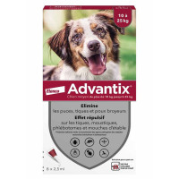 ELANCO Advantix Chien Moyen 4 Pipettes - Protection Triple Action