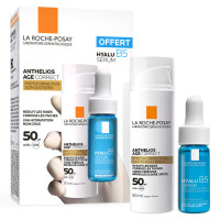 Anthelios Crème Solaire Visage SPF50 50 ml & Hyalu B5 Sérum 10 ml Age Correct OFFERT