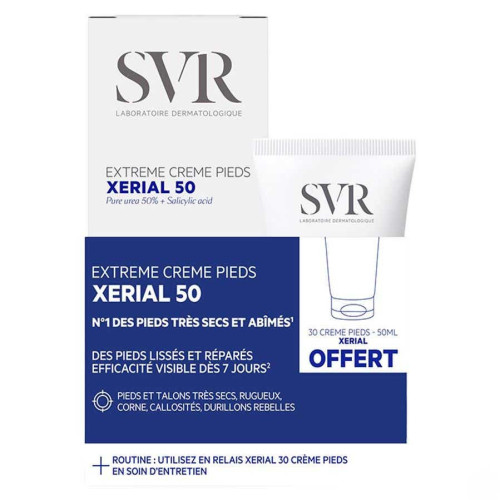 Xérial 50 extrême crème pieds 50 ml + Xérial 30 50 ml