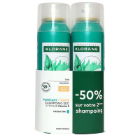 Klorane Shampooing Sec Ortie 2x150ml Cheveux Gras Châtains Bruns