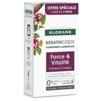 Klorane KeratinCaps 3x30 capsules Cheveux Forts et Sains Pharma360