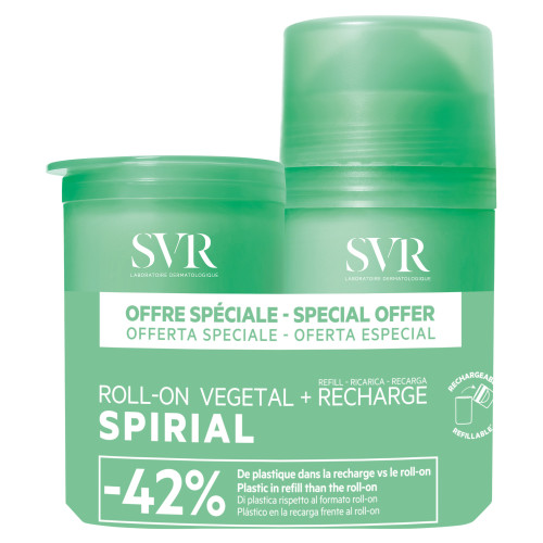SVR Spirial Végétal Déodorant Roll-On 50ml Recharge Peaux Sensibles
