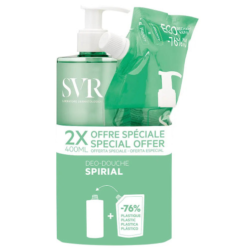 SVR Spirial Gel Lavant Déodorant 400ml Fraîcheur 24h Pharma360