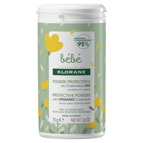 Klorane Bébé Poudre Protectrice 75g Absorbe Humidité Anti-Irritation