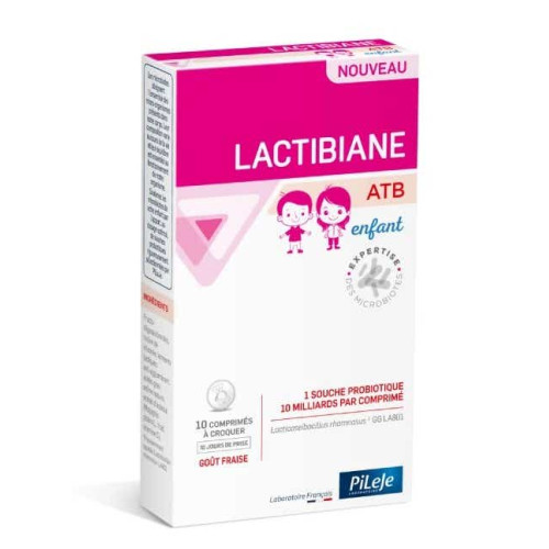 Pileje Lactibiane ATB Enfant 10 comprimés Probiotiques Vitamine C